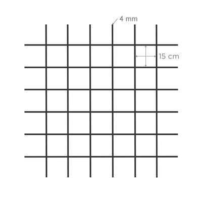 Malla Q100 (15x15x4) 2x6 mts,, , large image number 1