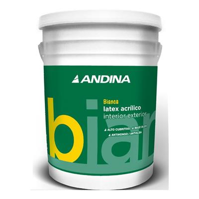 Latex Bianca Int-Ext Blanco 20 Kg Andina Lab20